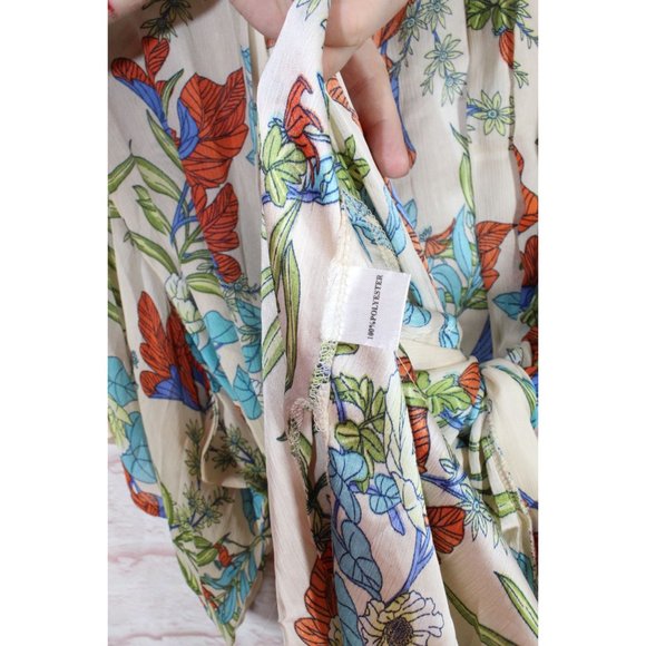 NWT! Eye Candy Multicolor Floral Printed Wrap Belt Summer Dress Size S - Picture 5 of 10
